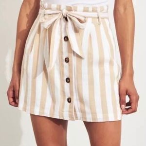 Hollister High Waisted Striped Mini Skirt, Size XS